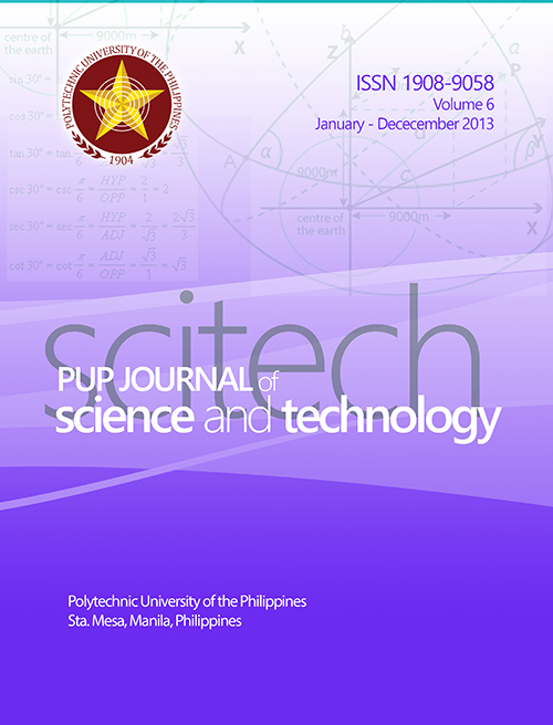 PUP Journal of Science and Technology 2013 Volume 6 Issue 1