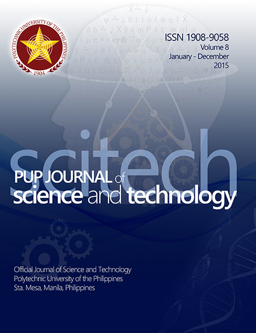 PUP Journal of Science and Technology 2015 Volume 8 Issue 1